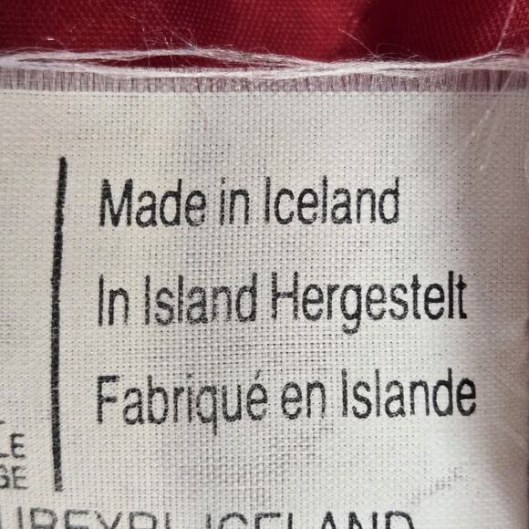 Vintage Alafoss 100% Wool Coat Icelandic Medium Oversized Aztec Southwestern Red - Picture 13 of 14